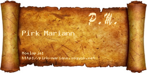 Pirk Mariann névjegykártya